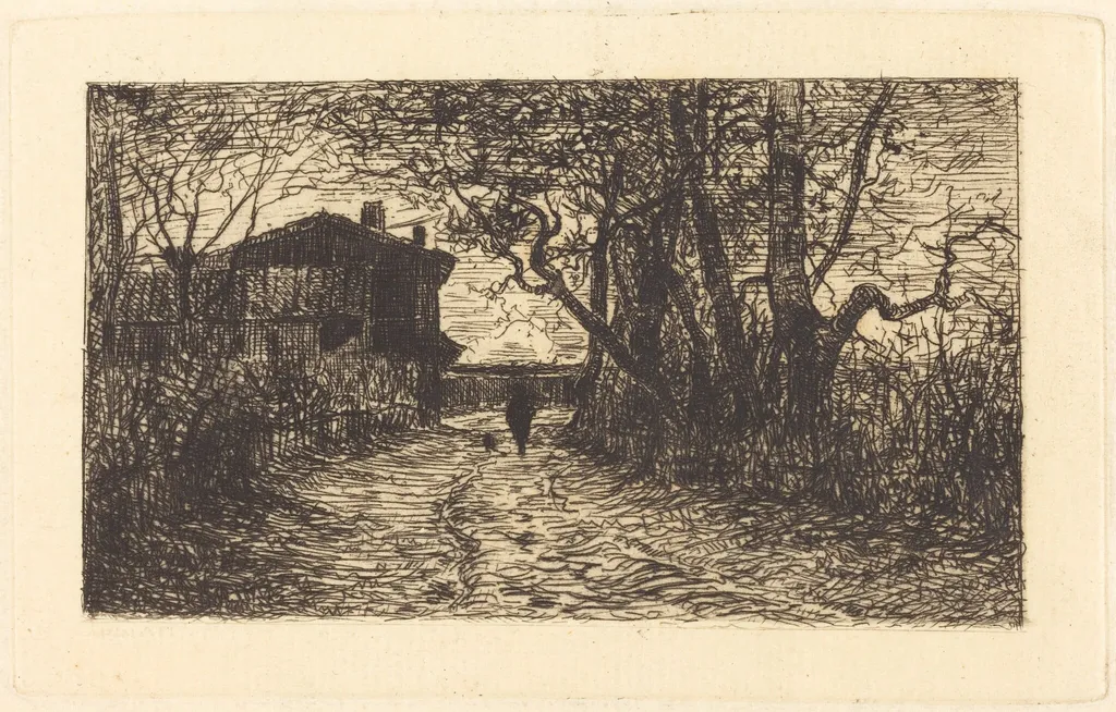 A Gorge de Loup, by Adolphe Appian, ink, 1858