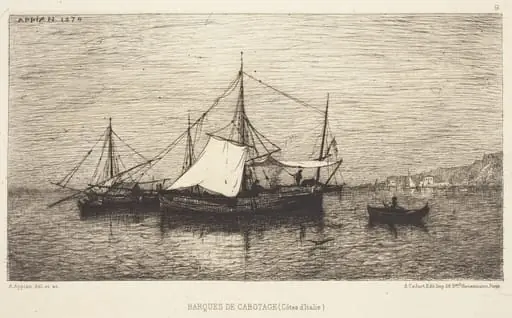 Barques de Cabotage, by Adolphe Appian