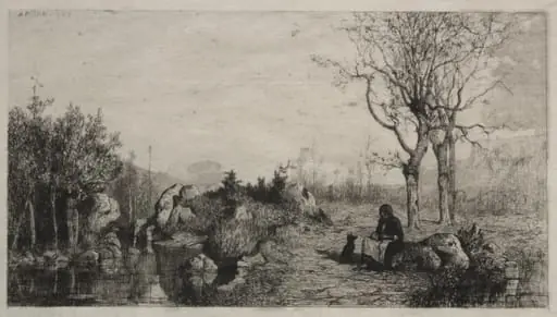 Shore of a Stream at Rossillon, by Adolphe Appian
