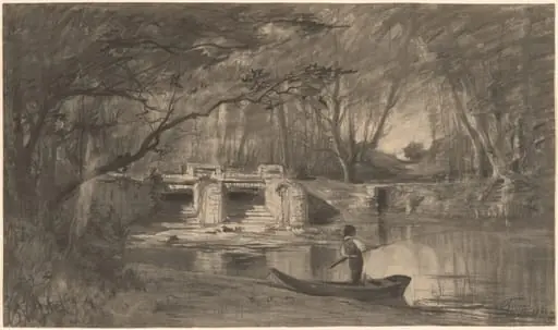 Wooded Pond by the Ancient Sluice of Levaux near Vienne, by Adolphe Appian