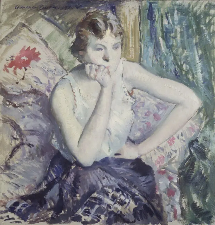 Girl Meditating, by Adolphe Borie