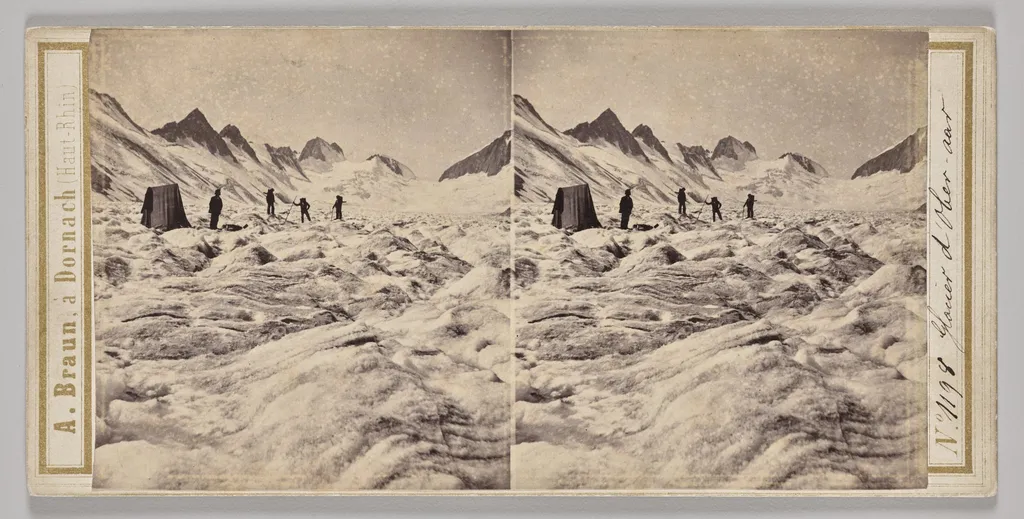 No. 1198 Glacier d'Oberaar, by Adolphe Braun, 1865