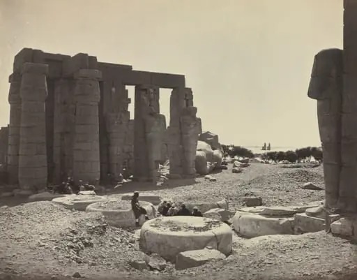 The Ramesseum, Thebes, by Adolphe Braun