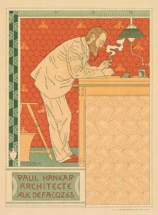 Les Maitres de l'Affiche, Pl. 91: Paul Hankar, Architecte rue defacqz 63