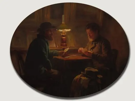 Card Game at "le Père Martin", by Adolphe-Félix Cals