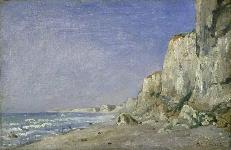 Cliffs near Dieppe, by Adolphe-Félix Cals
