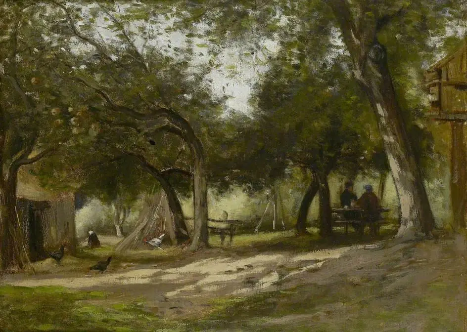 Landscape with a Farmyard, by Adolphe-Félix Cals