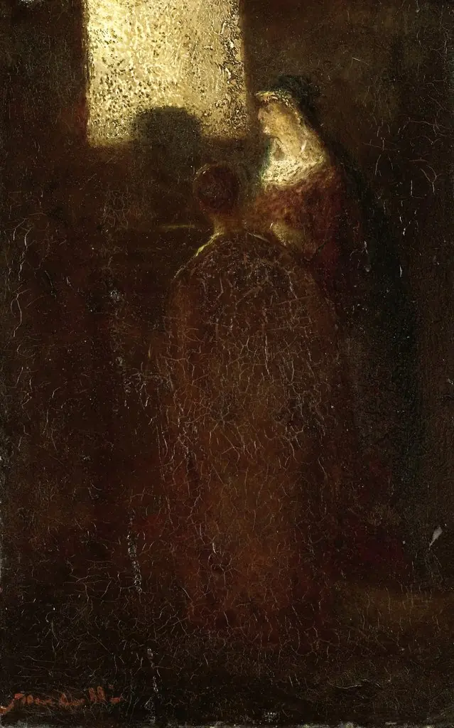 Aan het altaar, by Adolphe Joseph Thomas Monticelli