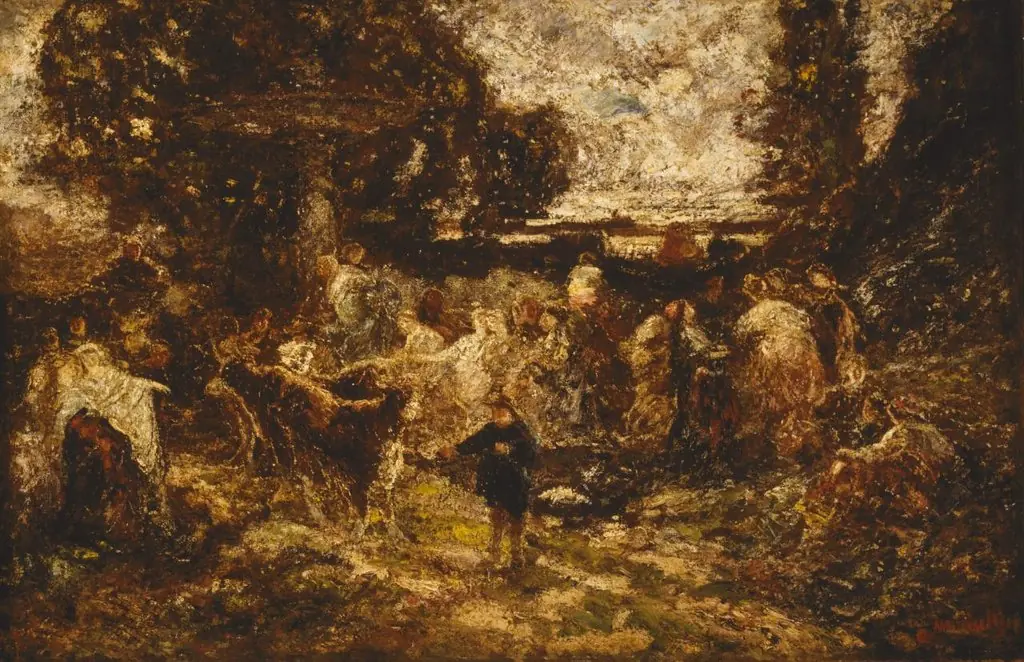 Fête champêtre, by Adolphe Joseph Thomas Monticelli