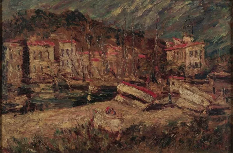 Port of Cassis, by Adolphe Joseph Thomas Monticelli, oil