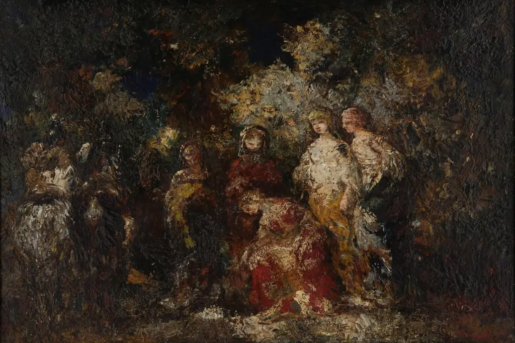 The bow, by Adolphe Joseph Thomas Monticelli