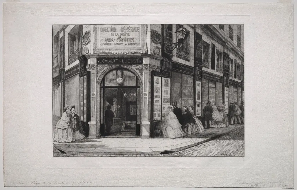 Headquarters of the Société des Aquafortistes, by Adolphe Martial-Potémont, 1864