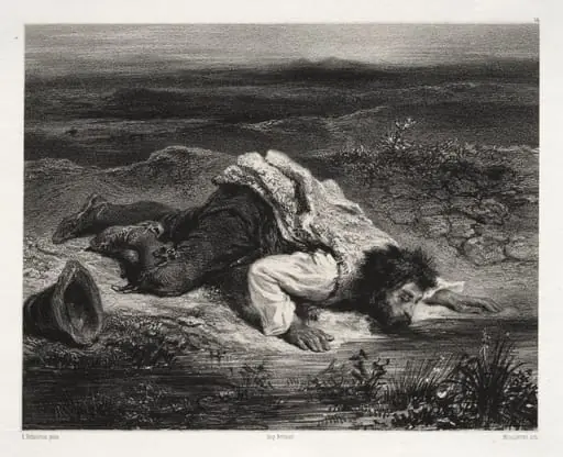 The Wounded Brigand, by Adolphe Mouilleron