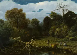 Paisagem à beira rio (atribuído)