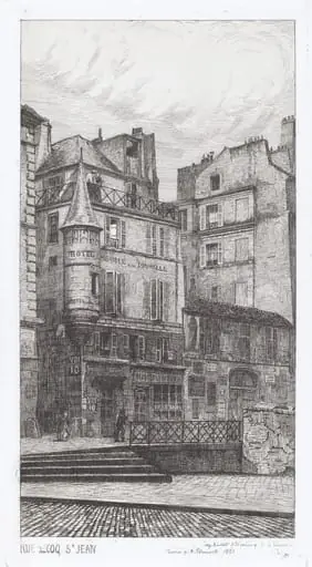 Rue du Coq St. Jean, by Adolphe Théodore Jules Martial Potémont