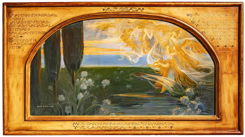 The Dew, by Adrià Gual, oil, 1899