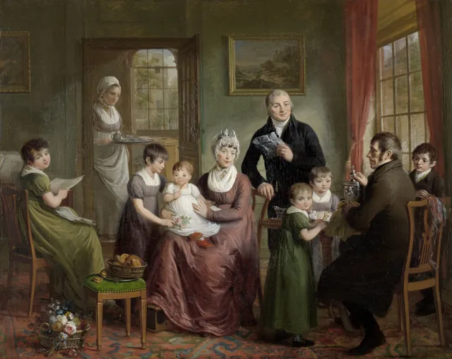 Portrait of the Family of Adrianus Bonebakker with Dirk L. Bennewitz