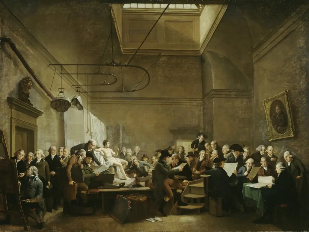 The Drawing Gallery of the Felix Meritis Society, by Adriaan de Lelie, 1801
