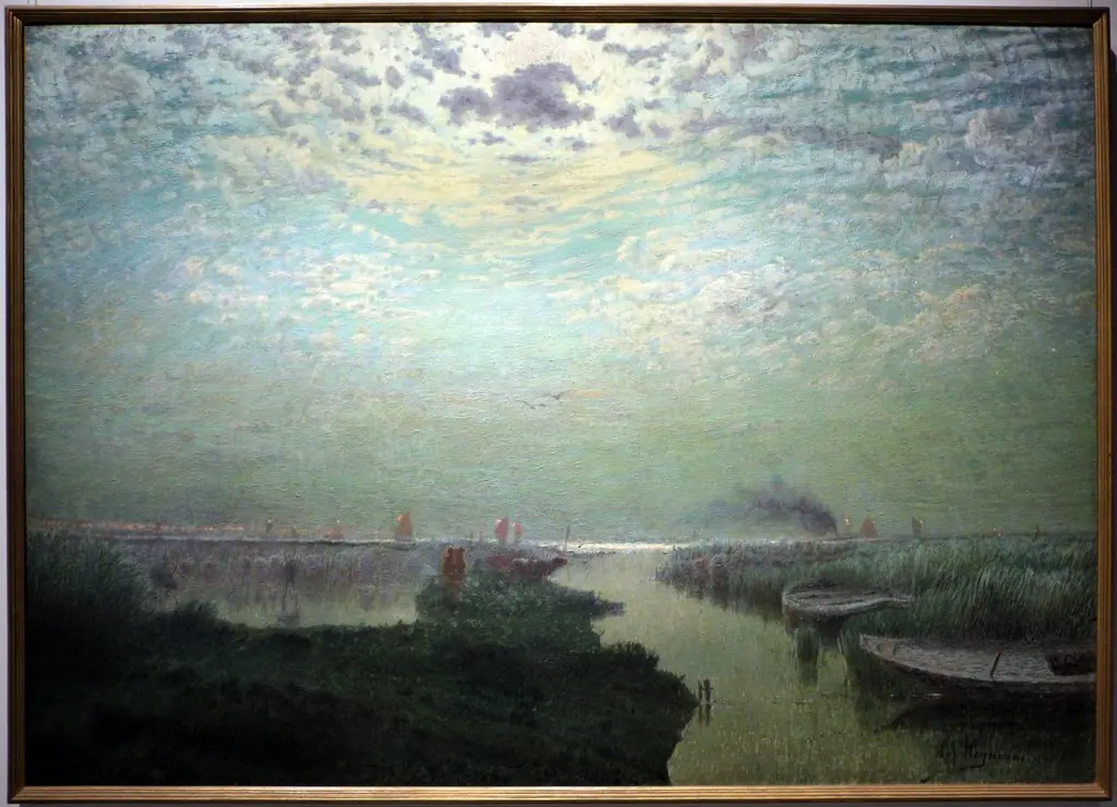 Hemel met maanlicht, by Adriaan Jozef Heymans