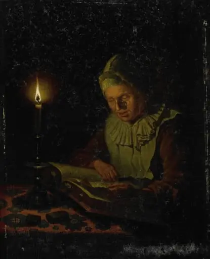 Old Woman Reading, by Adriaan Meulemans