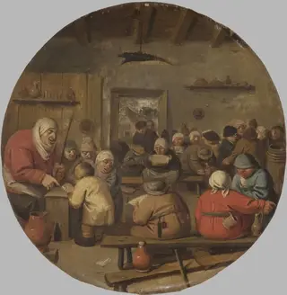 Interior of a School, by Adriaen Brouwer, 1630