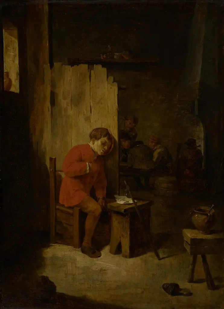 Schlafender Bauer, by Adriaen Brouwer