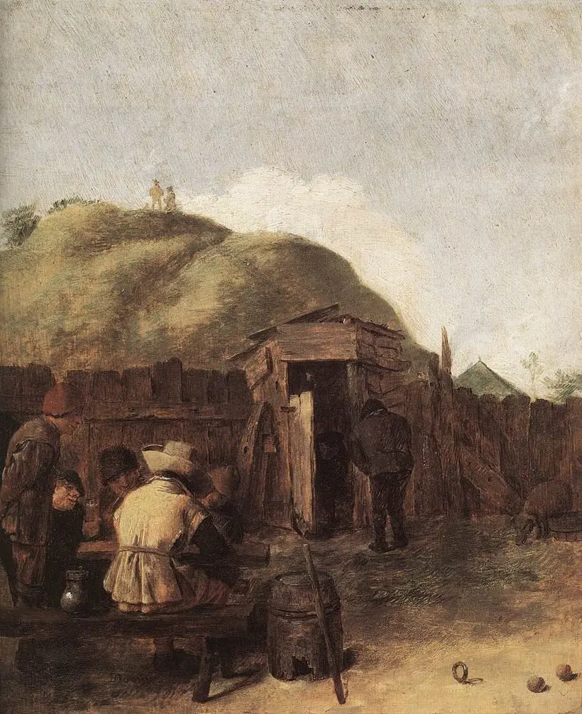 Seated Drinkers, by Adriaen Brouwer