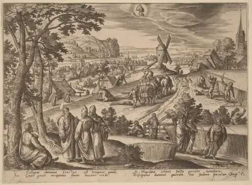 The Plucking of Ears of Corn on Sabbath Day, by Adriaen Collaert
