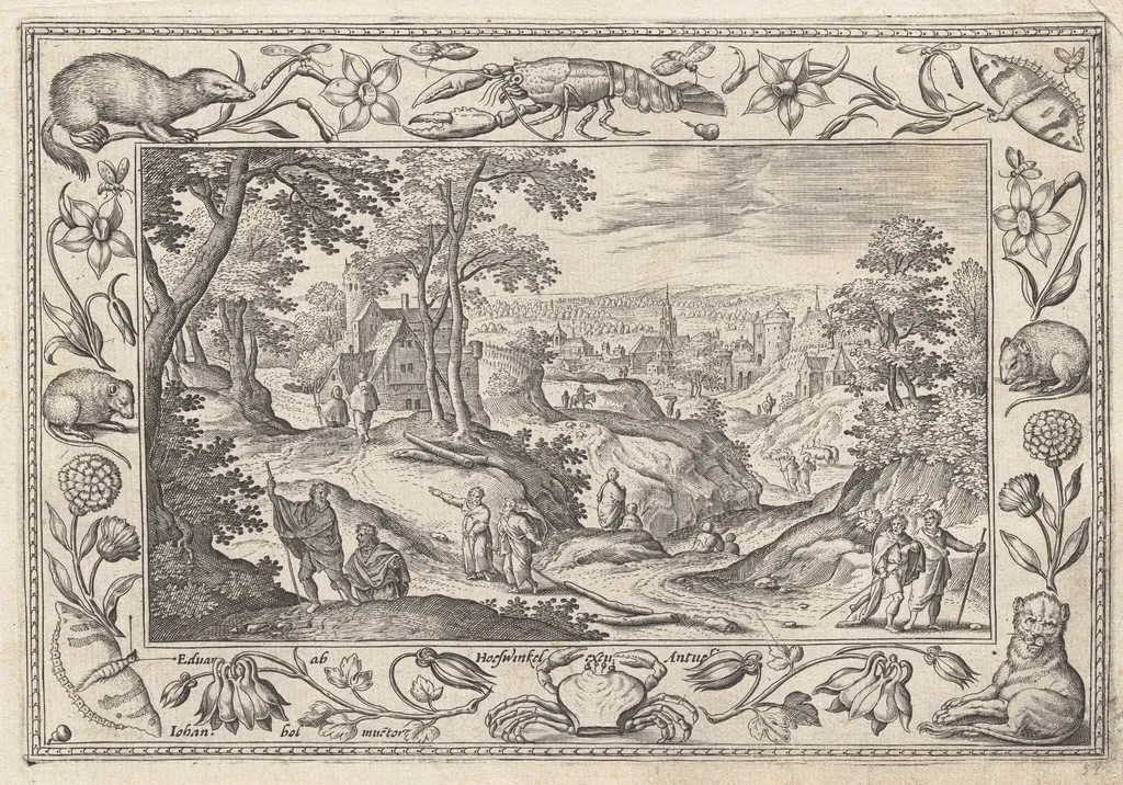 The Sending Out of the Apostles, by Adriaen Collaert, ink, 1584