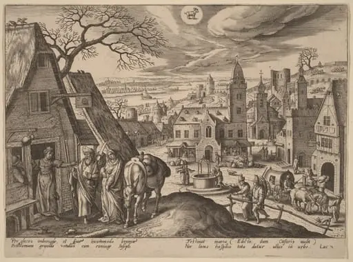 The Virgin and Joseph at the Inn, by Adriaen Collaert