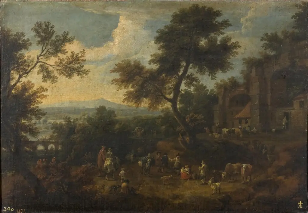 Descanso en el camino, by Adriaen Frans Boudewyns