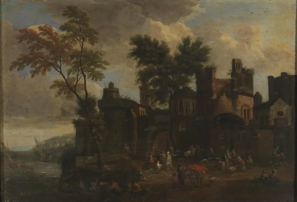 Un puerto, by Adriaen Frans Boudewyns