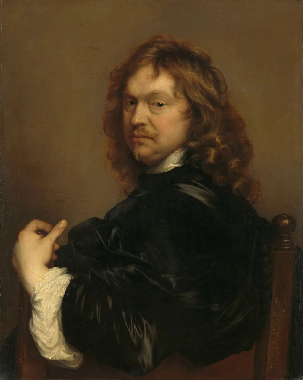 Self portrait, by Adriaen Hanneman, oil, 1656