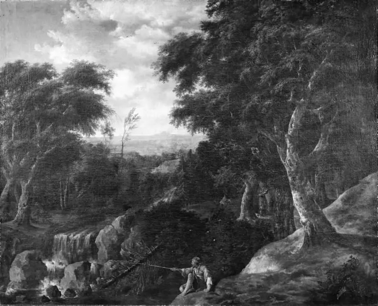 The Angler at the Forest Brook, by Adriaen Hendriksz Verboom