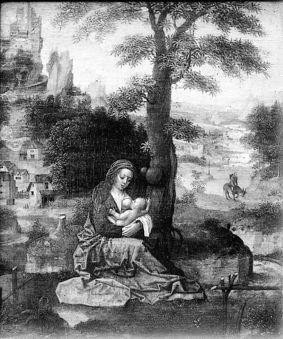 Die Ruhe auf der Flucht nach Ägypten, by Adriaen Isenbrandt