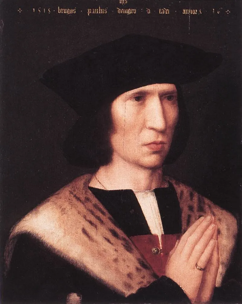 Portrait of Paulus de Nigro, by Adriaen Isenbrandt, oil, 1518