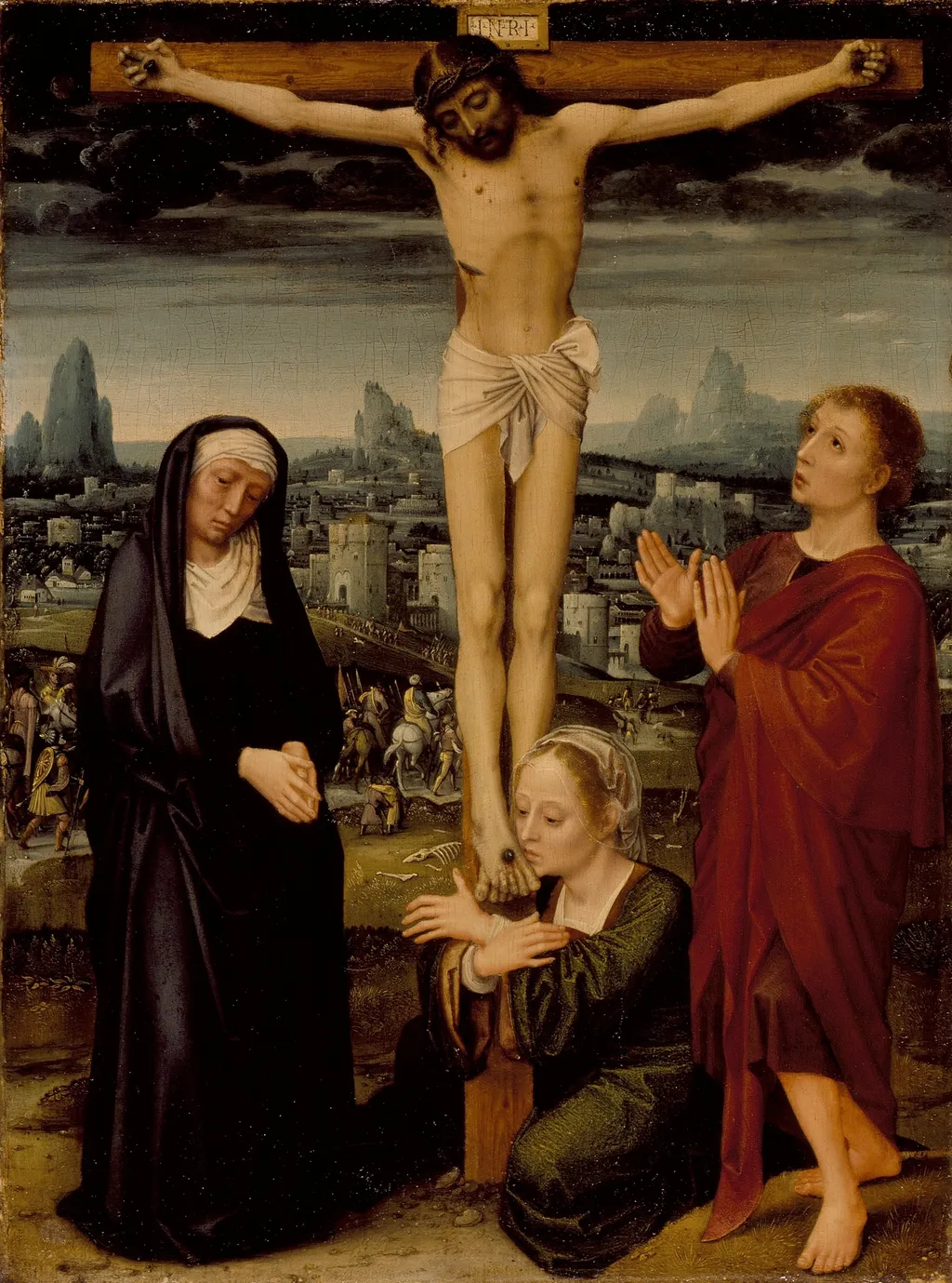 The Crucifixion, by Adriaen Isenbrandt, oil, 1525