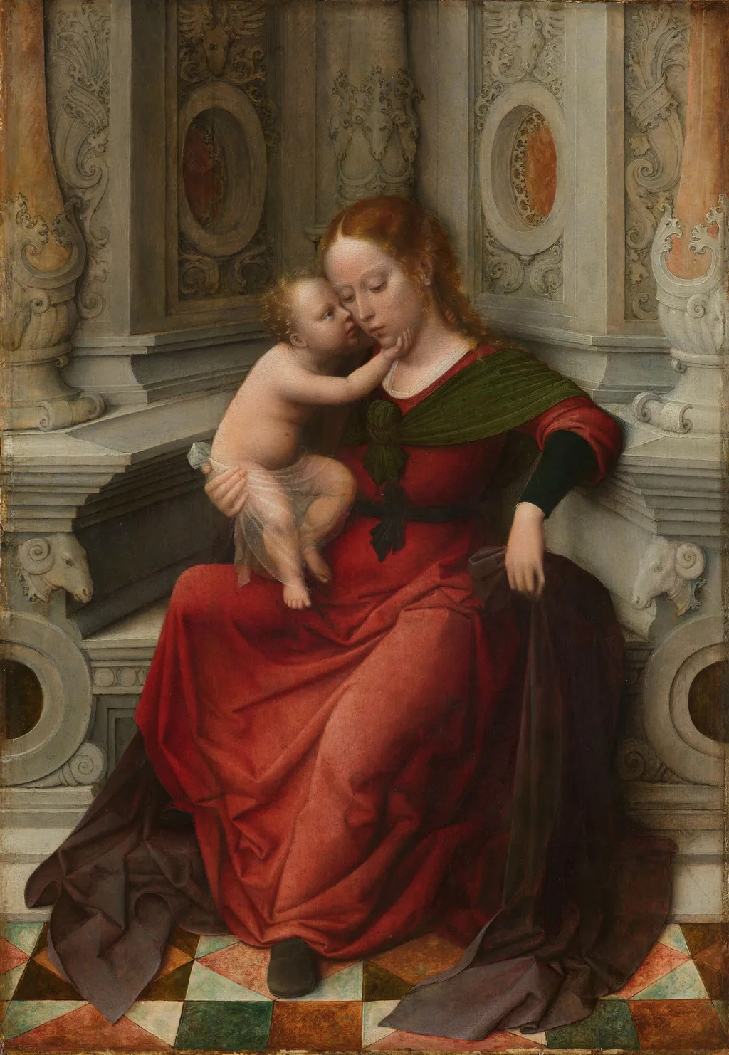 Virgin and Child, by Adriaen Isenbrandt, oil, 1530