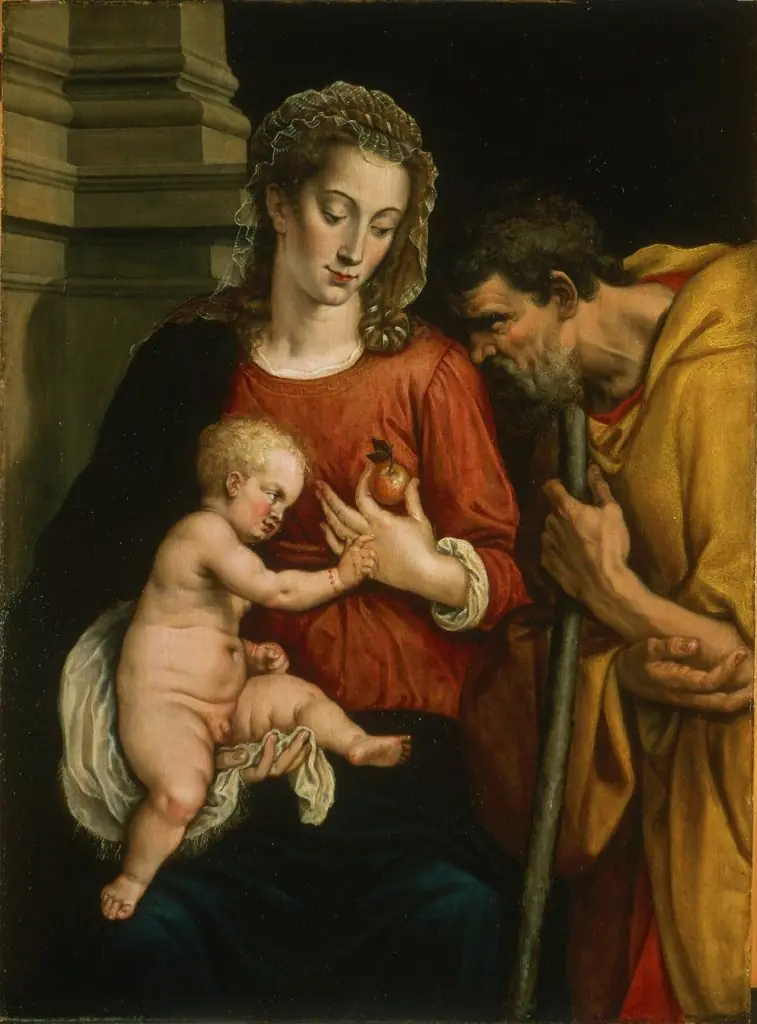 The Holy Family, by Adriaen Thomasz. Key