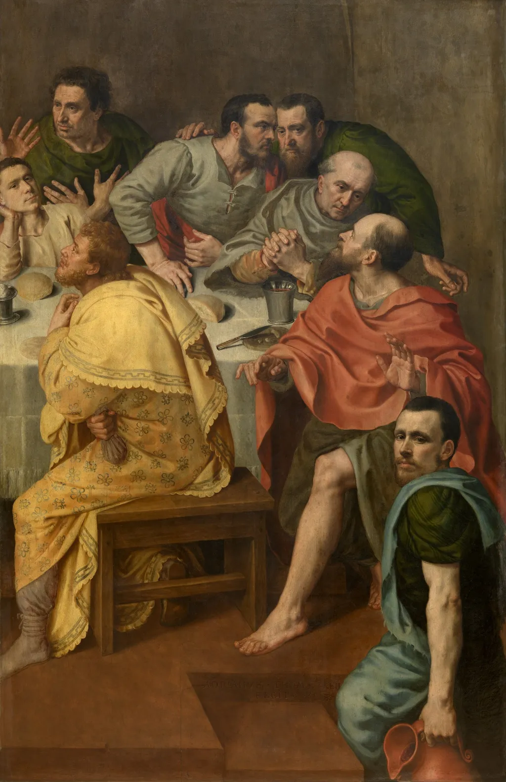 The Last Supper, by Adriaen Thomasz. Key, oil, 1575