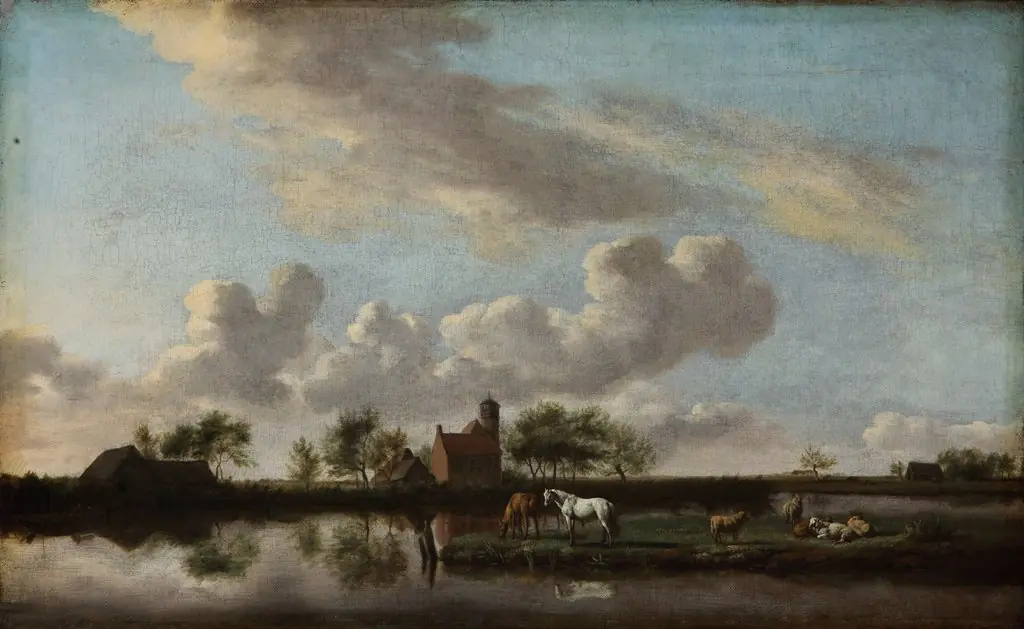 A Flat Canal Landscape, by Adriaen van de Velde