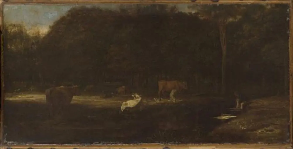 Cattle Grazing in a Wood, by Adriaen van de Velde