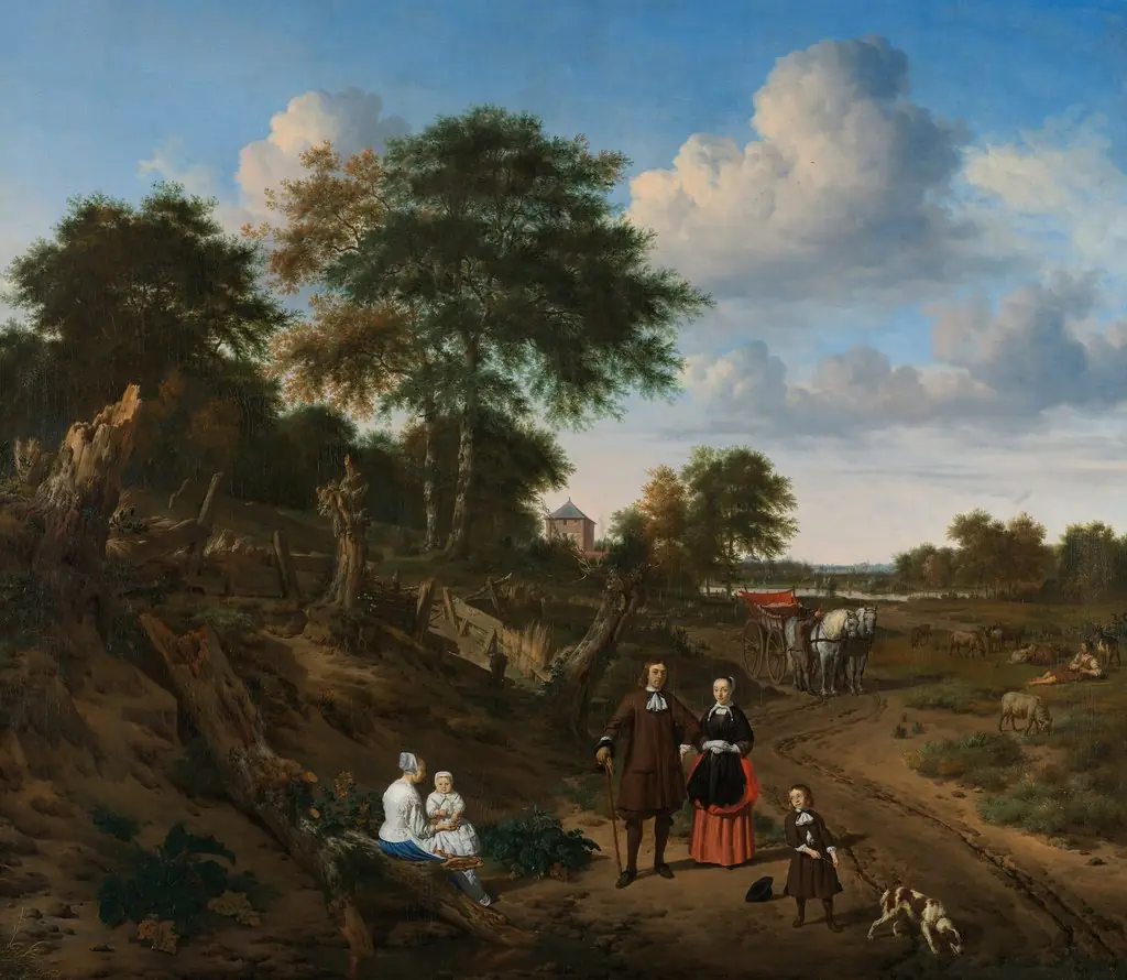 Couple in a Landscape, by Adriaen van de Velde, 1667