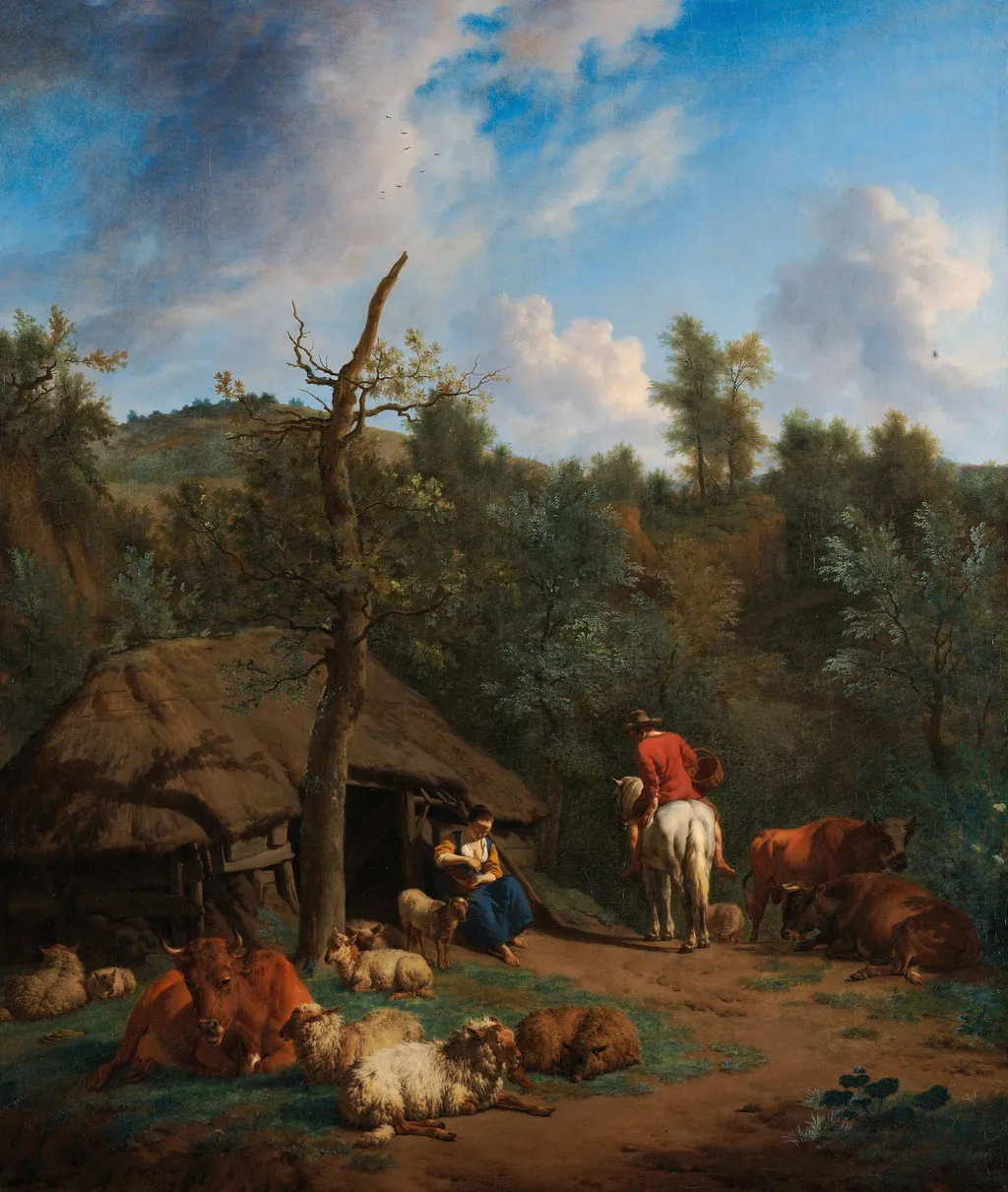 De hut, by Adriaen van de Velde, unspecified, 1671