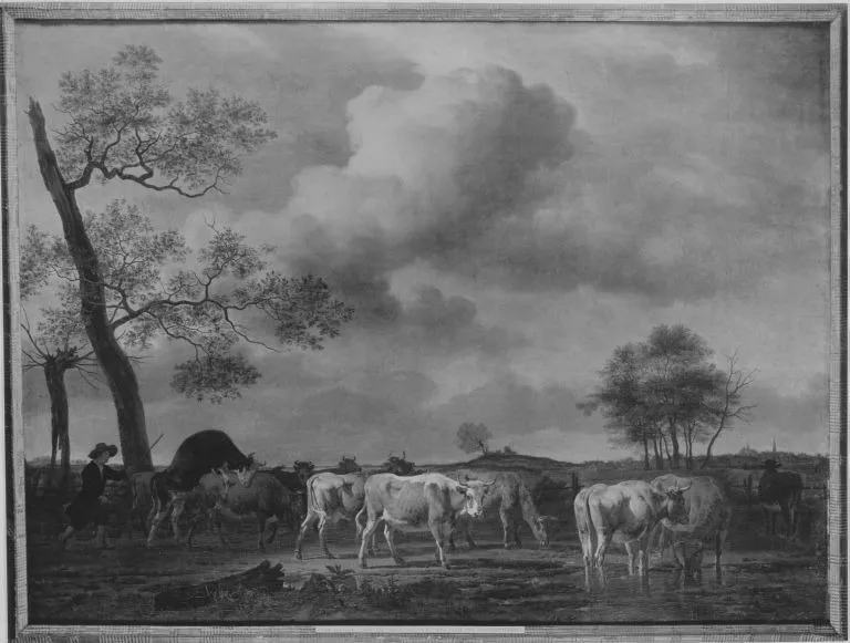 Hirt mit Rinderherde, by Adriaen van de Velde, unspecified, 1660