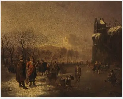 Scene on the Ice, by Adriaen van de Velde