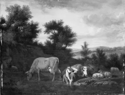 Shepherdess with Cattle, by Adriaen van de Velde