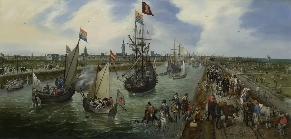 The Departure of a Dignitary from Middelburg, by Adriaen van de Venne
