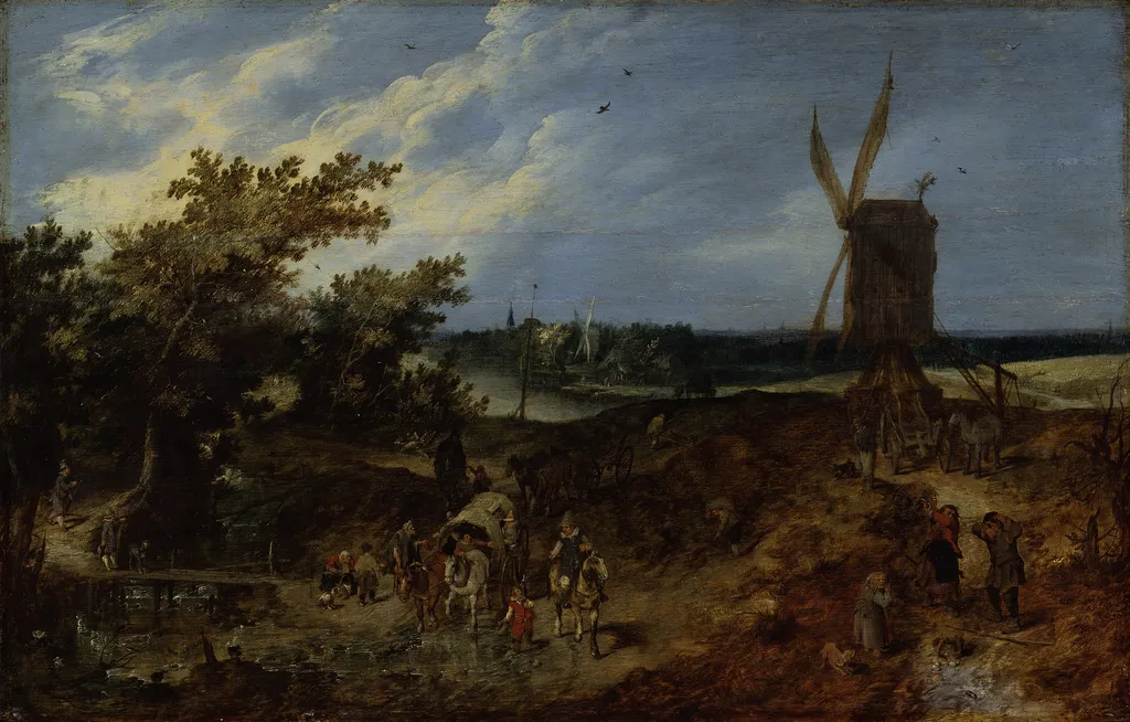 The Summer, by Adriaen van de Venne, paint, 1614