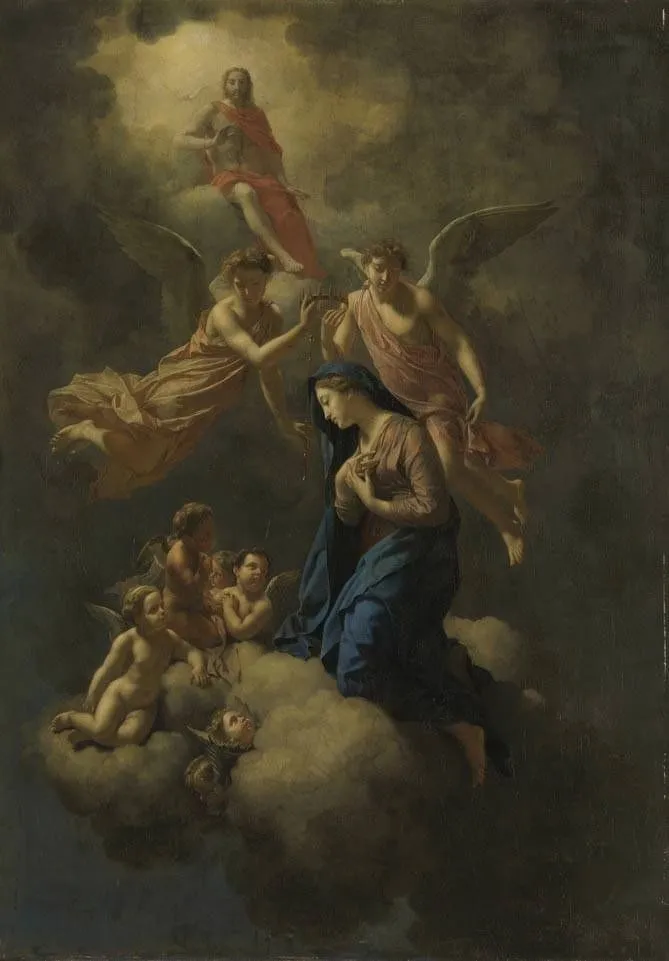 Coronation of the Virgin, by Adriaen van der Werff, oil, 1713